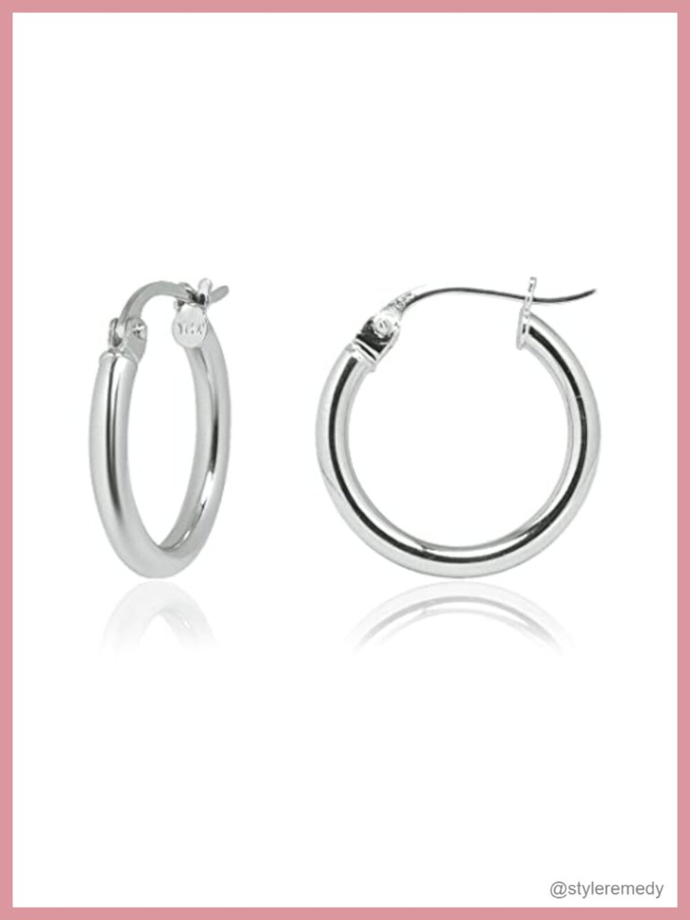 Round Tube Hoop Earrings 925 Sterling Silver Plated 2mm Tube Hoops for Women